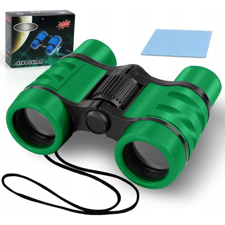 Lorneta verde 4x30 pentru copii, set jucarii de vara, observatie natura, 3-12 ani