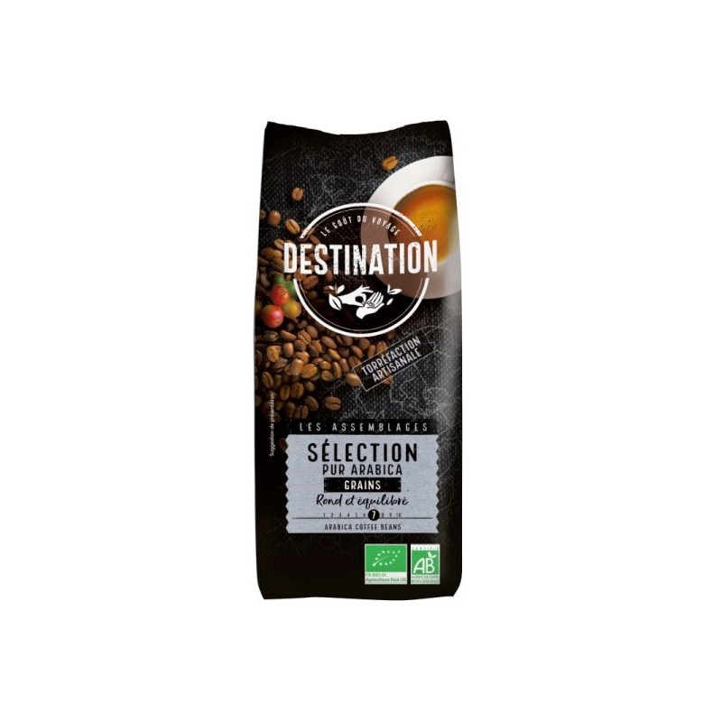 Cafea boabe pur arabica selection destination, eco, 250g