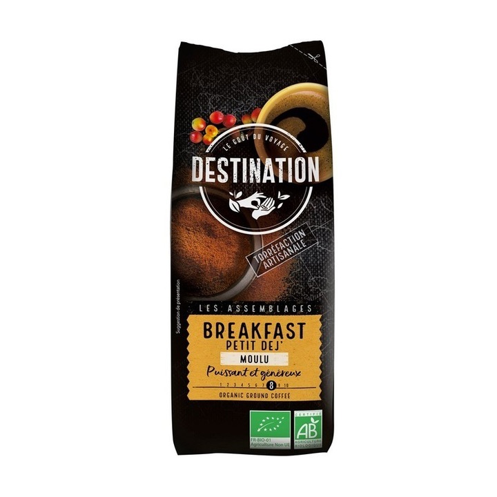 Destination Breakfast őrölt kávé, bio, 250g
