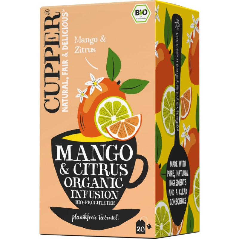 Ceai mango citrice cupper, eco, 36g
