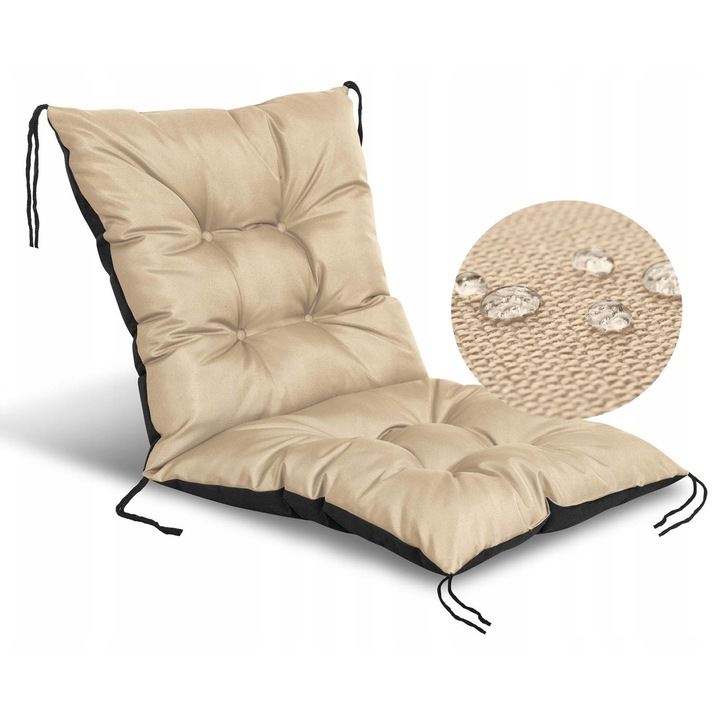 Perne decorative set 2 bucati, 50x50x50 cm, impermeabile, bej