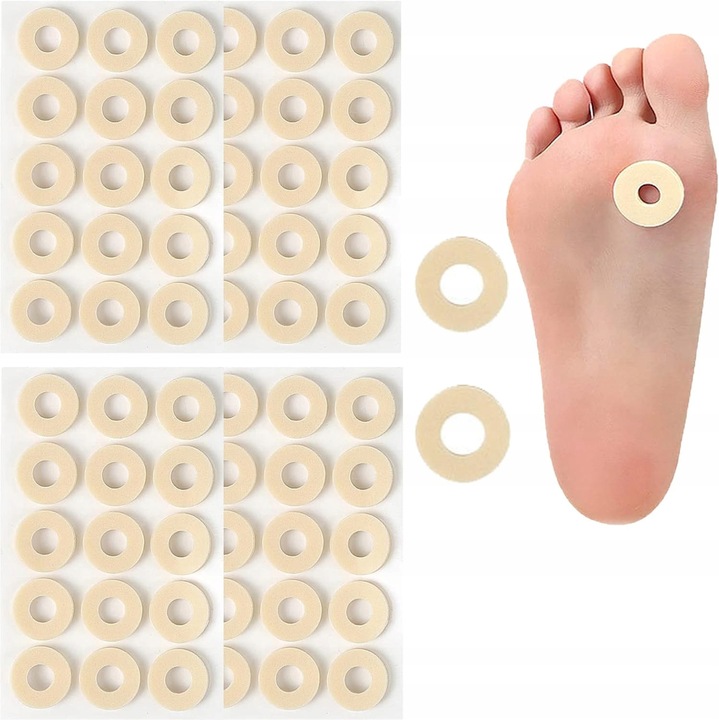 Set 60 plasturi antiderapanti pentru dureri la picioare, autoadezivi