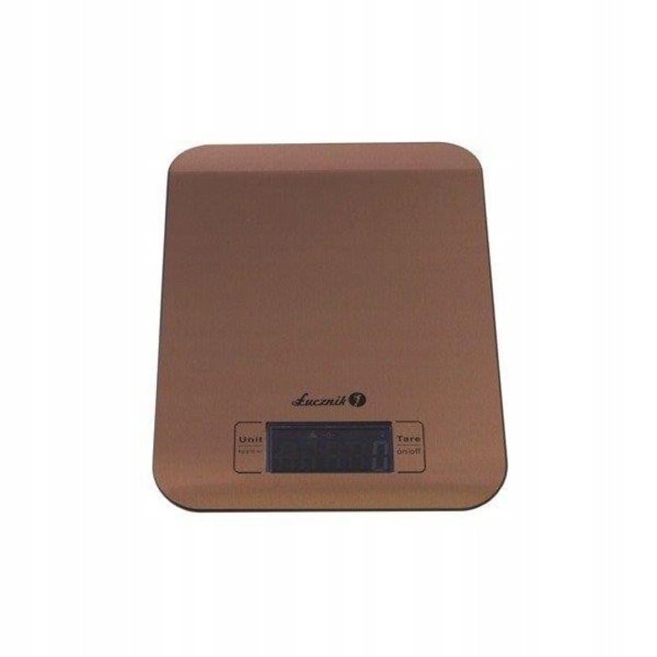 Lucznik KS-509 konyhai mérleg, elektronikus, inox, 1g-5000g, kék LCD