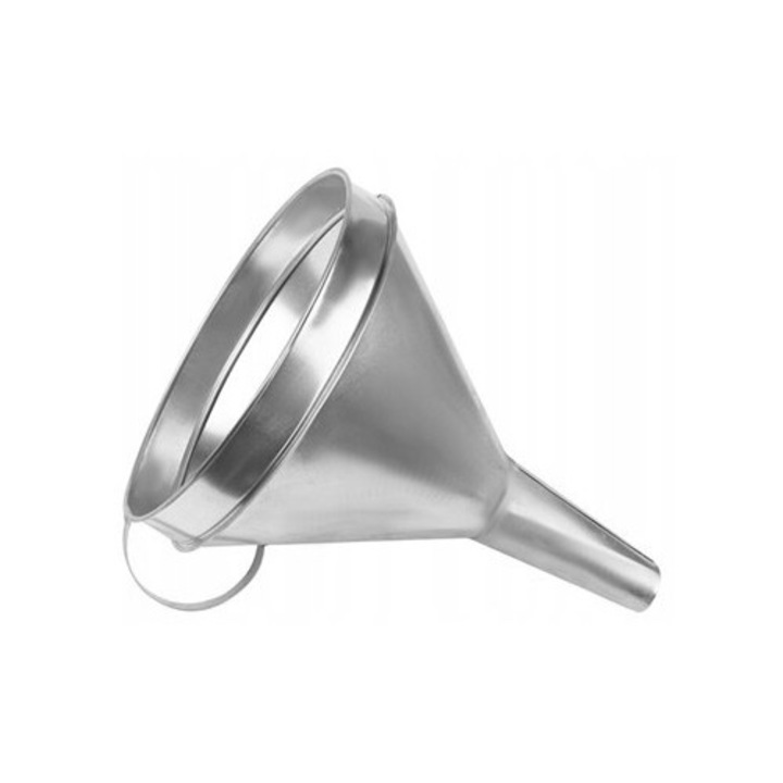 Lejek metalic XXL, DBautomotive, 24cm, cu sitko, pentru lichide