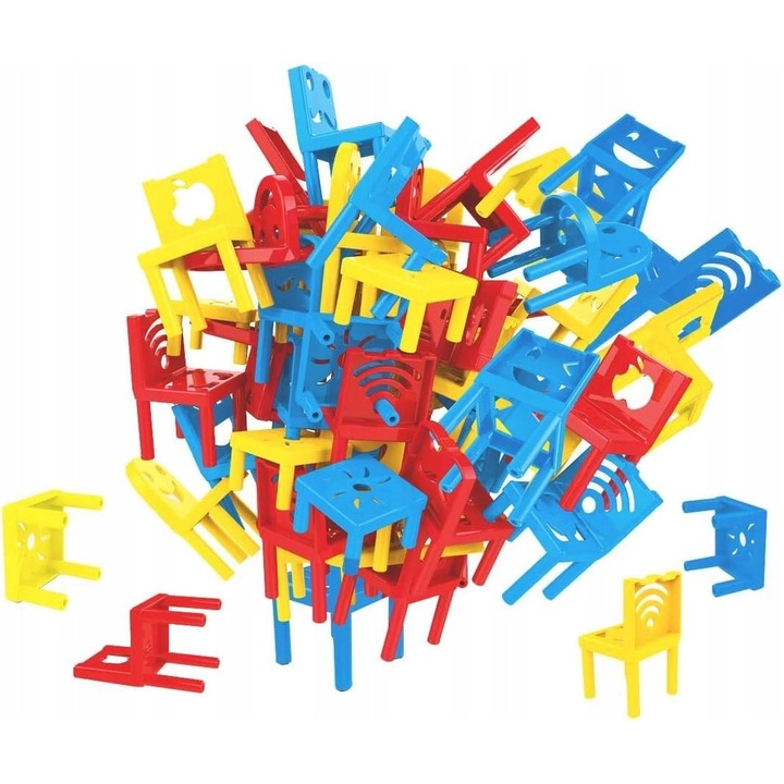 Társasjáték, 36 szék, szórakozás az egész családnak, műanyag, 2-4 játékos