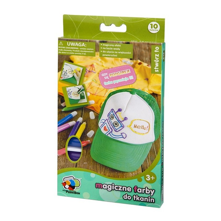 Vopseluri pentru tesaturi, PaintBox, 10 buc., Multicolor