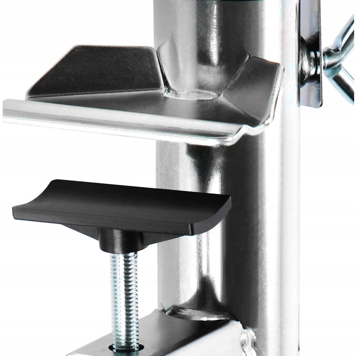 Suport umbrele balcon, metalic, 14,5x13,5x8,5cm, argintiu/negru, set 1 buc.