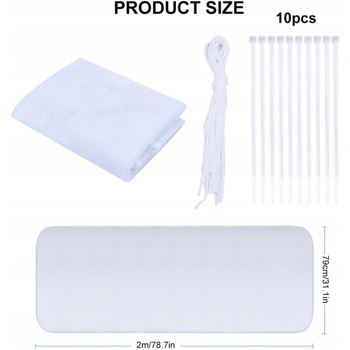 Set 2 plase de protectie pentru scari, 79cm, material durabil, siguranta pentru copii