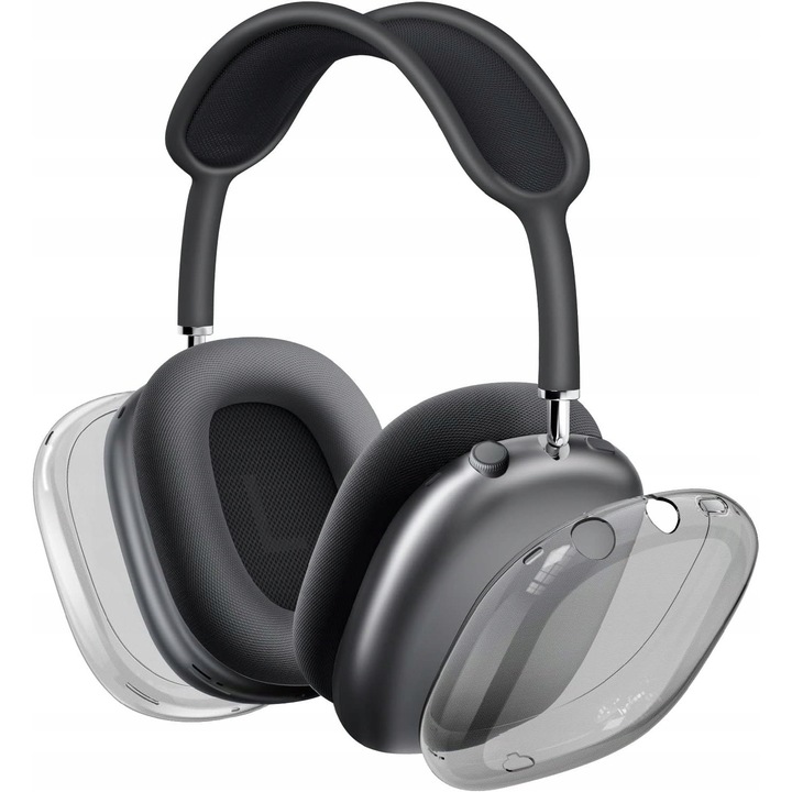 AirPods Max kompatibilis tok, TPU védelem, fekete, 9x5x11cm