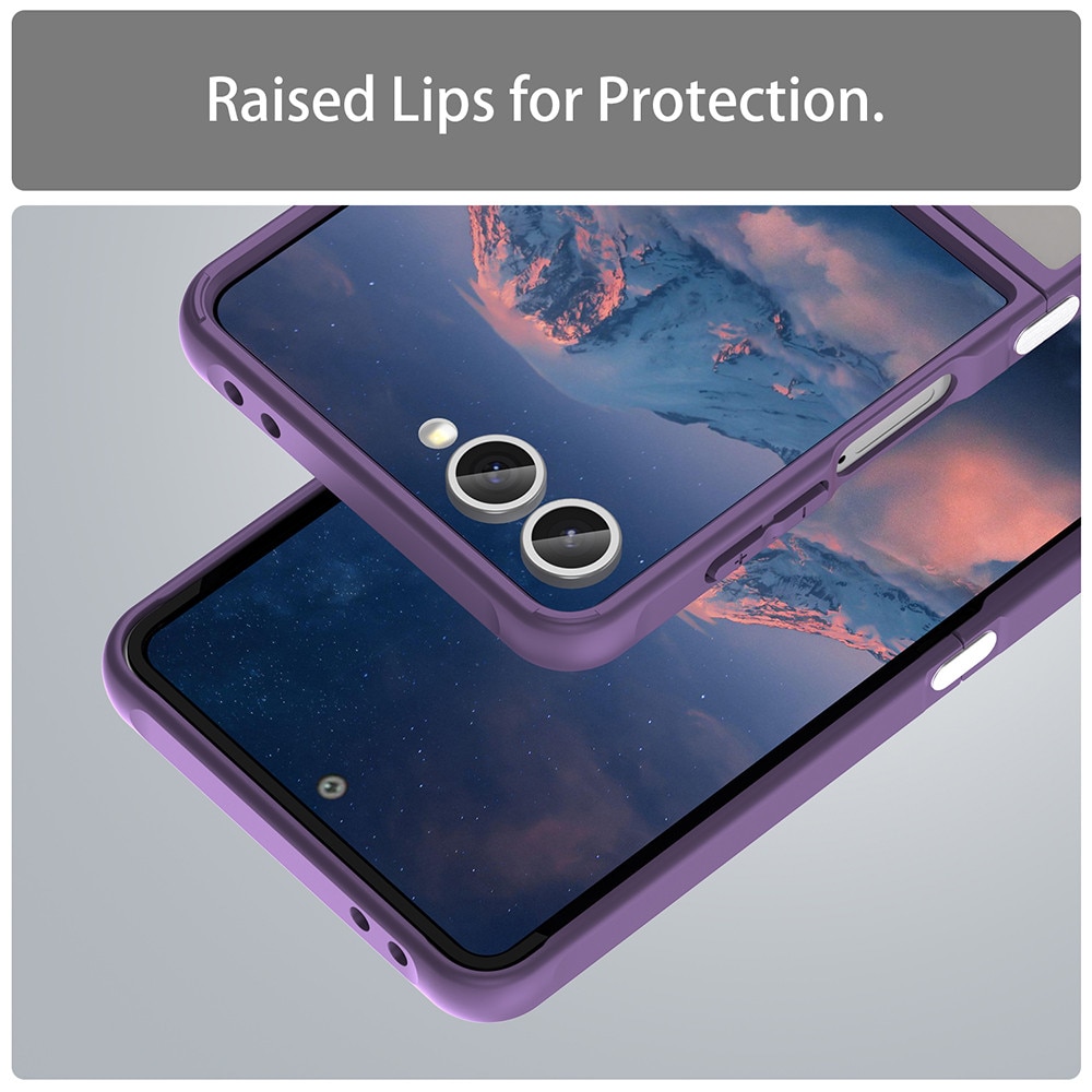 Husa Matte MagSafe pentru Samsung Galaxy Z Flip7, protectie completa, contur mov