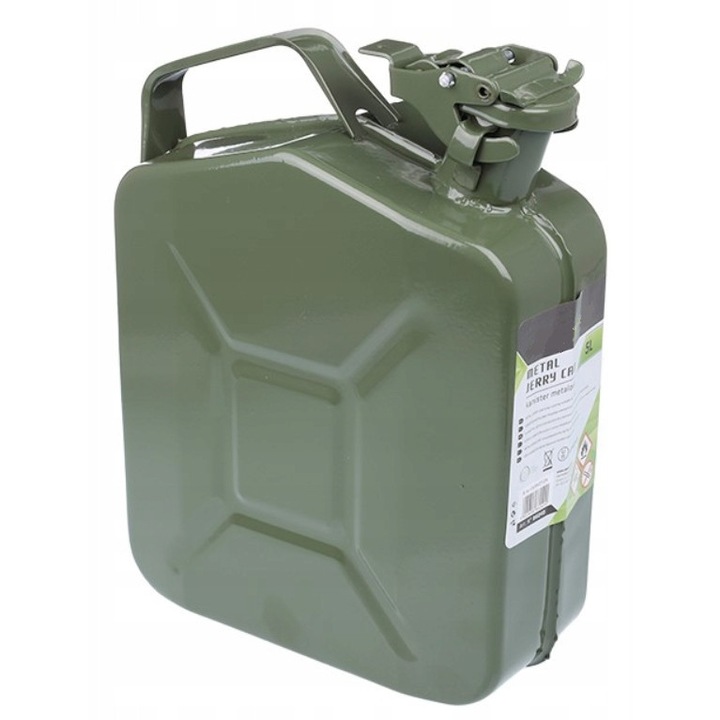 Canistra metalica pentru combustibil, 5L, DBautomotive, certificat GS, 24x10x28cm