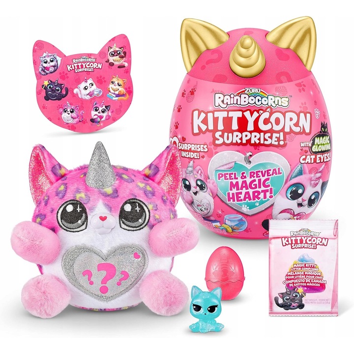 Ou jucarie surpriza Kittycorn, cu accesorii, multicolor