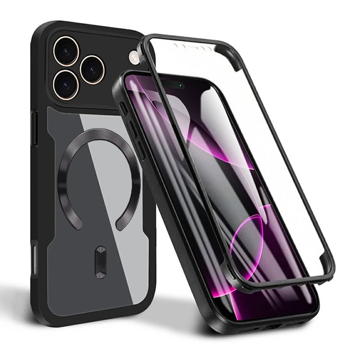 Калъф за iPhone 17 Pro, MagSafe, Techsuit, Черен