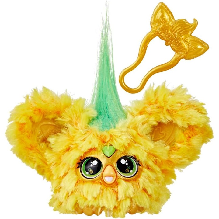 Mini jucarie interactiva Furby Furblet Ree-Mix, muzica hip-hop, 5 cm, cu clip pentru chei