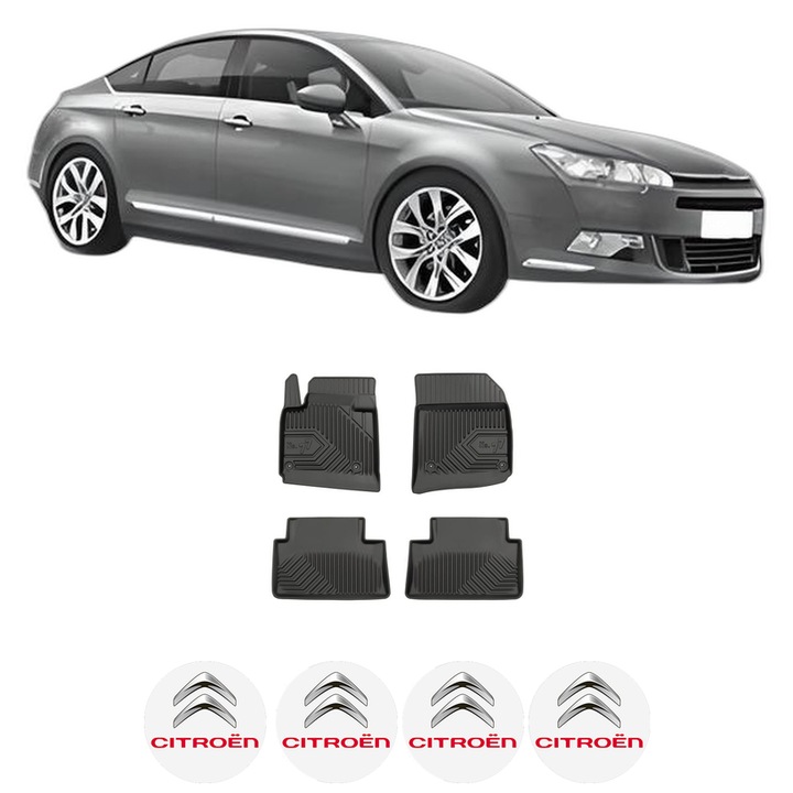 Set covorase presuri CITROEN C5 III (RD_) din 2008-2017, auto, din cauciuc thermoplastic, 4 Stickere auto cu CITROEN