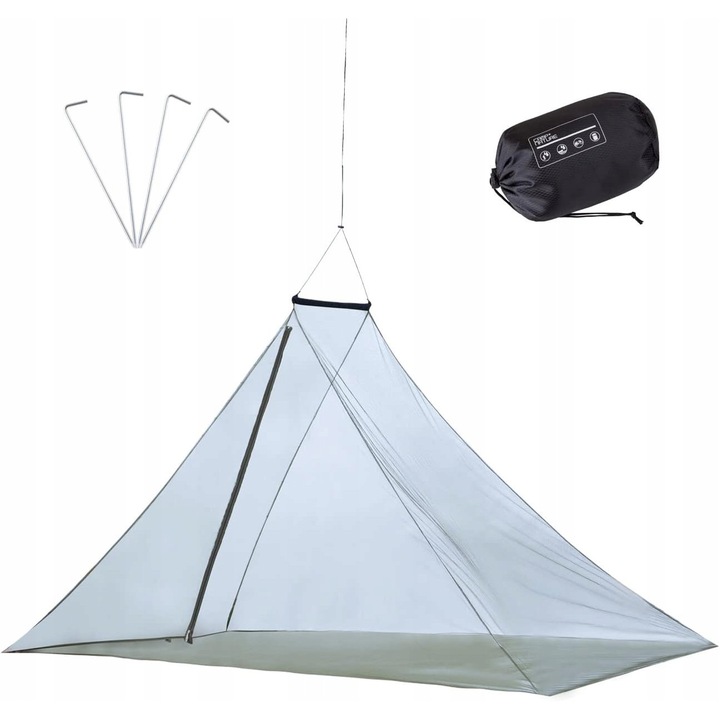 Къмпинг мрежа, 240x120x160cm, защита срещу насекоми, полиестерен материал