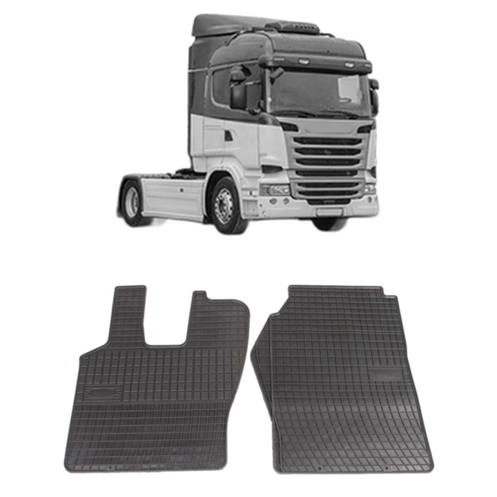 Set covorase presuri SCANIA R I din 2004-2019, auto, din cauciuc thermoplastic, 4 Stickere auto cu SCANIA