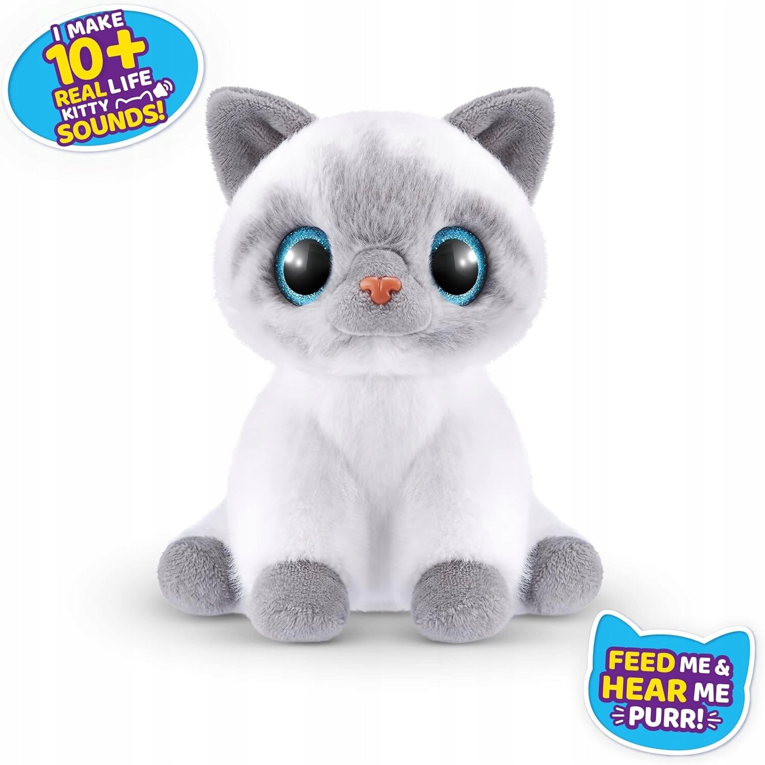 Jucarie interactiva, Smitten Kitten, 10 sunete, 5 surprize, 17cm