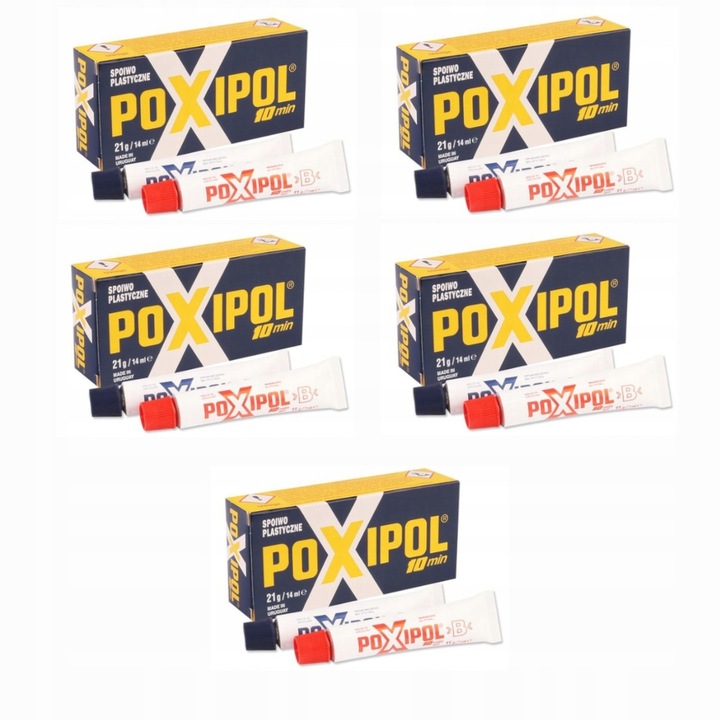 Метално лепило POXIPOL, 21гр/14мл, комплект 5 броя