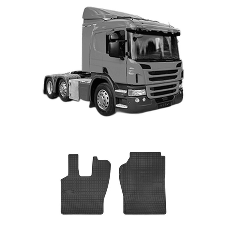 Set covorase auto CRI-FLO, SCANIA P I 2004-2019, cauciuc termoplastic, negru, 2 buc