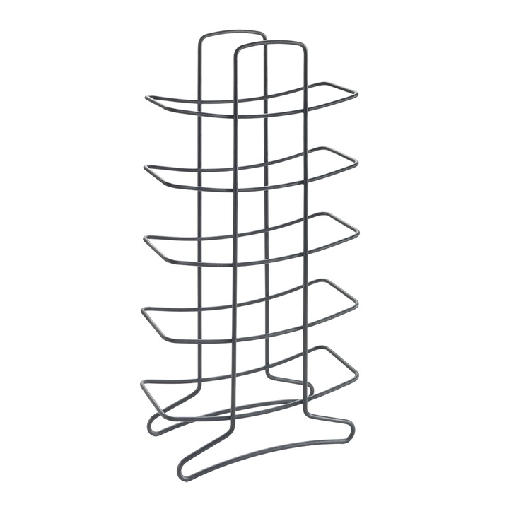 Suport 15 sticle vin Metaltex Lava, metal tratat, 27 x 11 x 56 cm