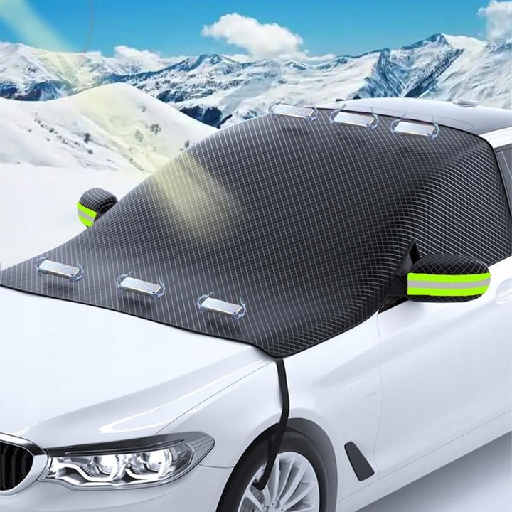 Сенник за кола, 148x114см, зимна защита, 6 магнита, универсален