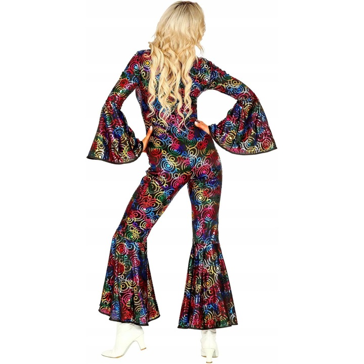 Costum de carnaval, 70s, cu maneci evazate, stralucitor, M