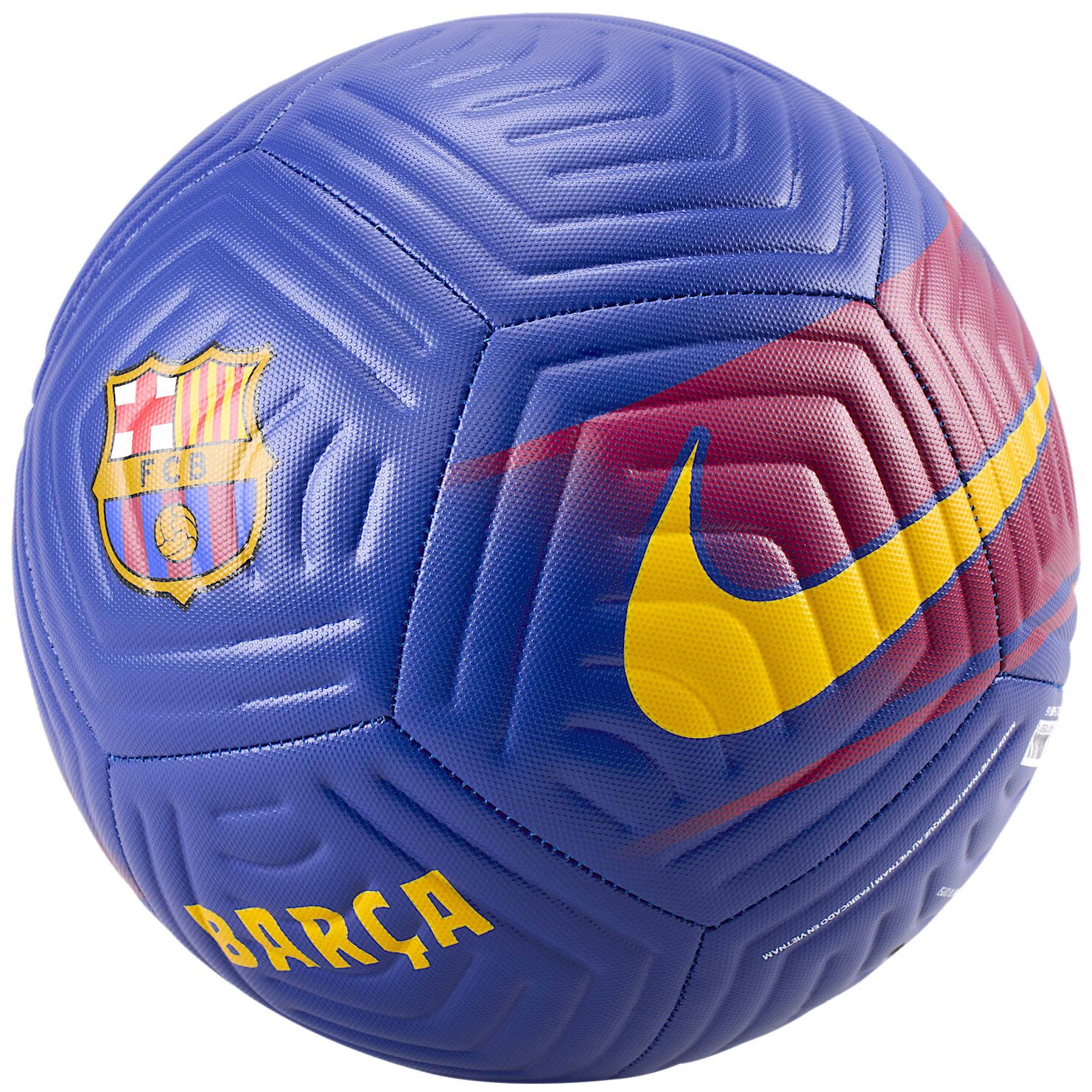 Minge fotbal Nike Barcelona Academy, marime 5, albastru/rosu