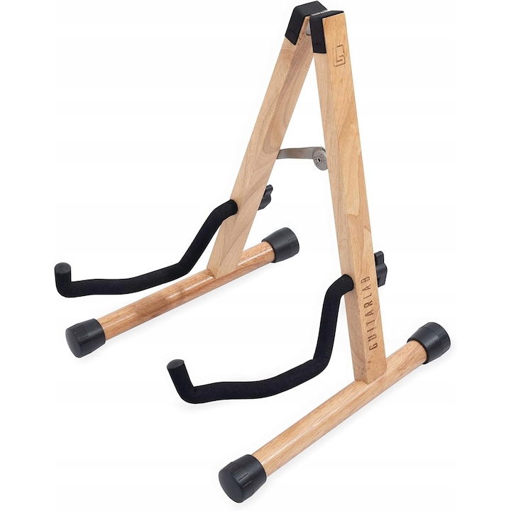 Stativ pentru chitara din lemn, 29x28x37cm, design pliabil, universal