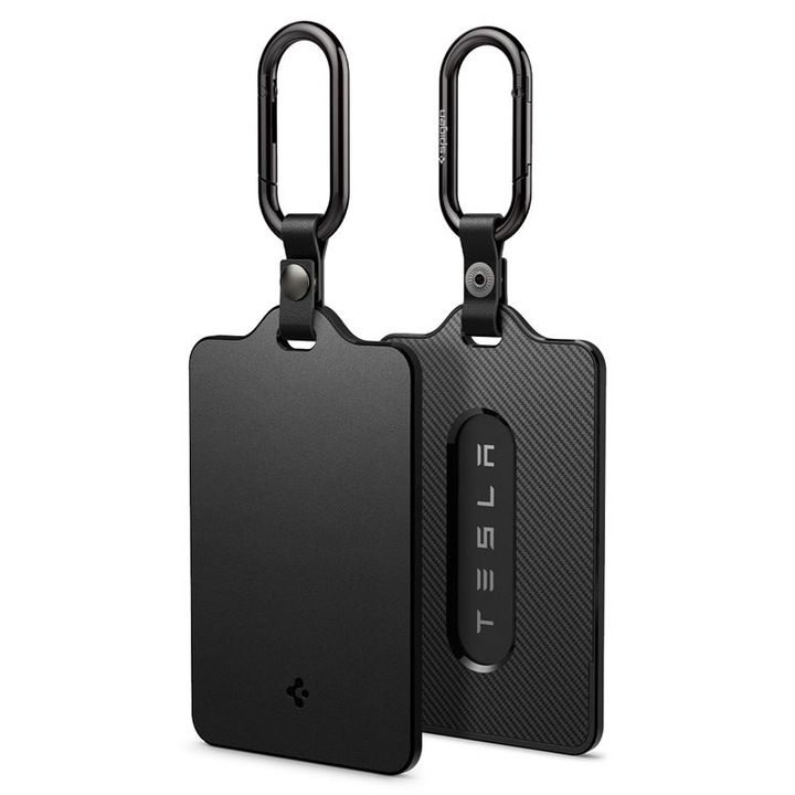 Carcasa protectie pentru card acces Spigen Tesla Air Fit, 2 bucati, Negru