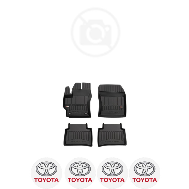 Set covorase presuri TOYOTA COROLLA | E21 din 2017-2020, auto, din cauciuc thermoplastic, 4 Stickere auto cu TOYOTA