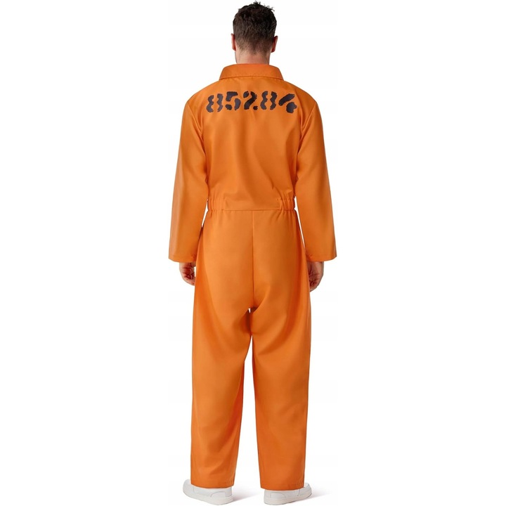 Costum de inchisoare, pomarandz, S-M-L-XL, cu fermoar, pentru Halloween, petreceri tematice, cosplay