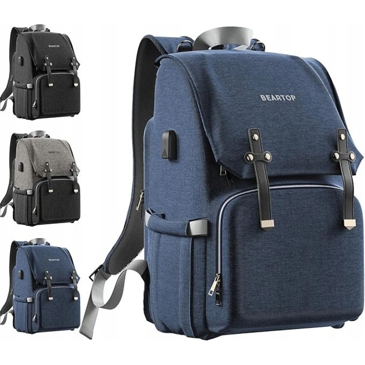 Rucsac pentru bebelusi, 44x30cm, impermeabil, cu saltea de schimb, set