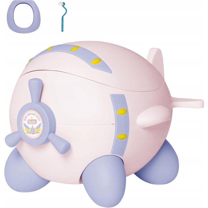 Toaleta pentru copii, design avion, usor de curatat, material sigur, 1-6 ani