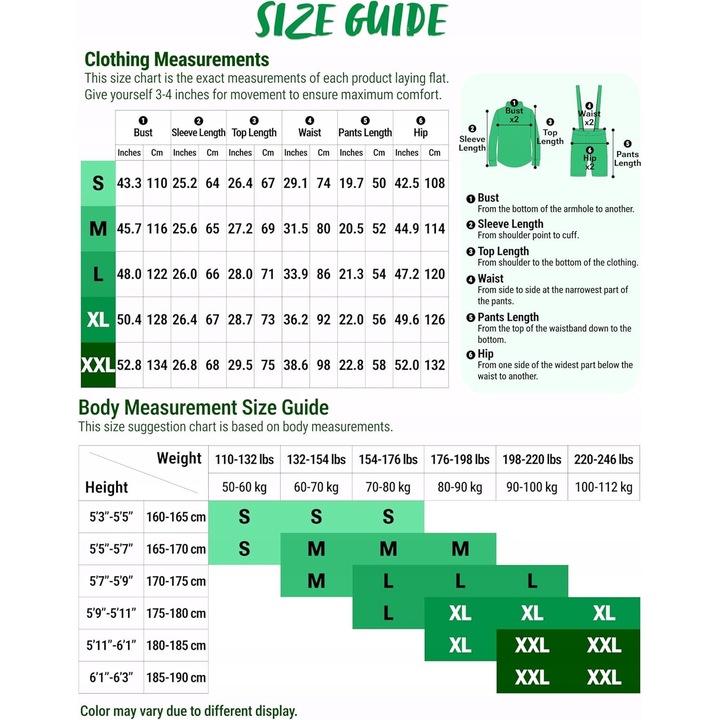 Costum bavarez Oktoberfest, set complet, pantaloni Lederhosen, camasa cu guler, sosete, palarie alpina, M/L/XL