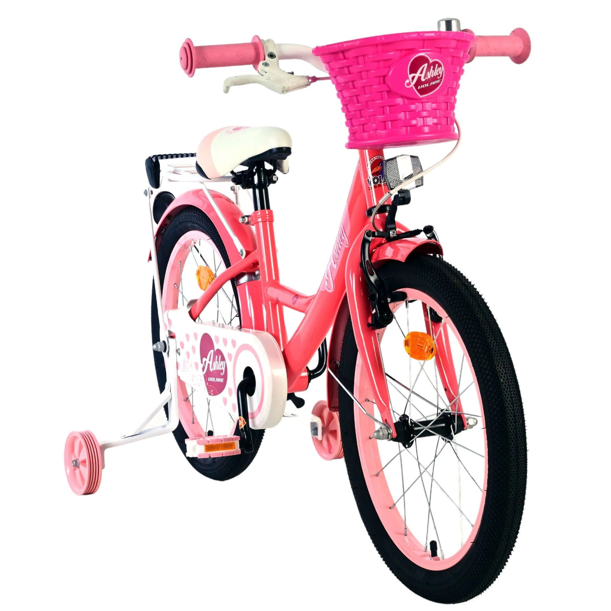 Bicicleta pentru fete Ashley, 18 inch, culoare roz, frana de mana