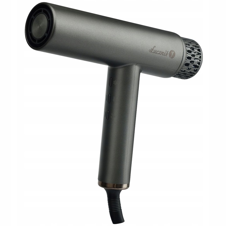Lucznik HyperAir IQ 1.0 hajszárító, 1800W, 3 sebesség, 3 hőmérséklet, diffúzorral, könnyű
