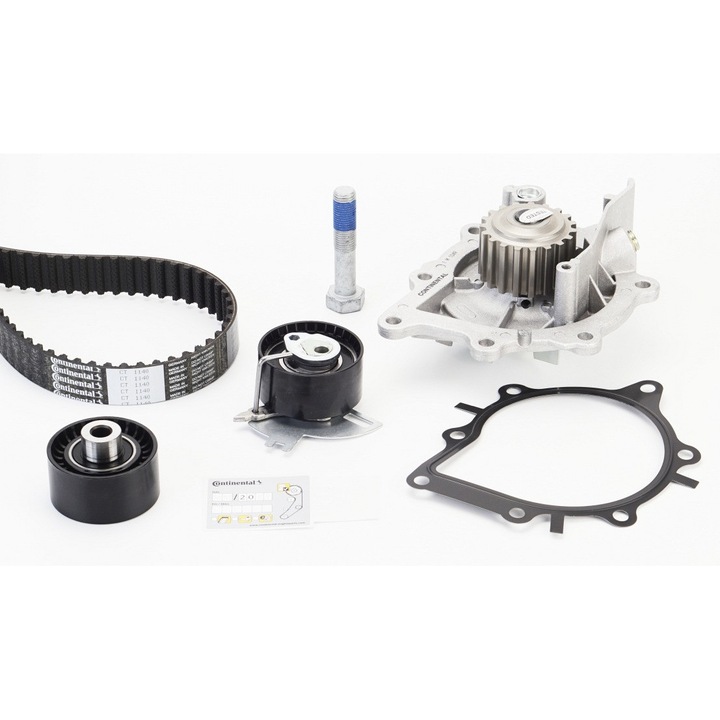 Комплект водна помпа и ангренажен ремък CONTINENTAL, 25,4 мм ширина, 116 зъба, 19,5x18,2x18,7 см