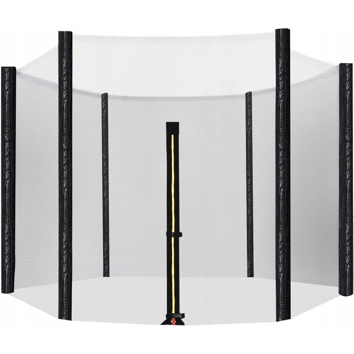 Biztonsági háló trambulinhoz 244cm, 1.8m magas, polietilén anyag, fekete