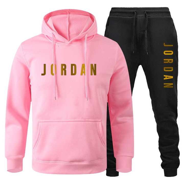 Set Hanorac JORDAN Toamna/Iarna - Roz+Negru - XXL