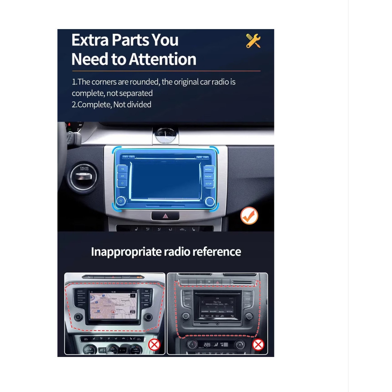 Navigatie VW Golf Polo Passat b7 b6 SEAT leon Skoda, Ecran 7 inch, Android 13, Carplay, 2GB RAM + 32 GB ROM, Aplicatii, Waze, Wi Fi, Usb, Bluetooth [4]