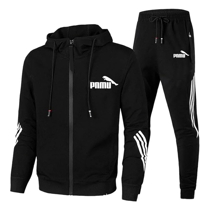 Trening sport barbati, negru/alb, 4XL INTL