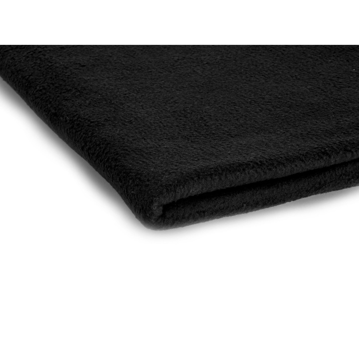 Fleece kötöttáru 300 g/m², Fekete szín, 100% Poliészter, Méretek 50cm x 150cm