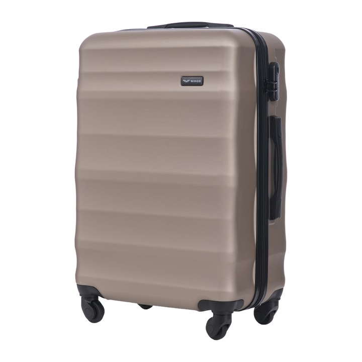 M Wings 63L gurulós bőrönd, 360 fokban forgó kerekekkel, zöld ABS, 66x43x27cm