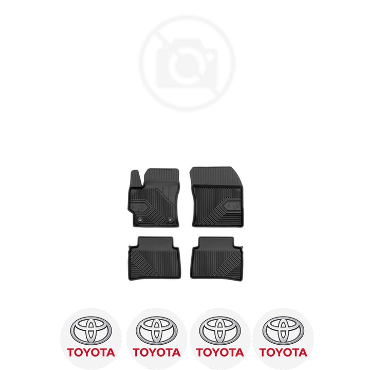 Set covorase presuri TOYOTA COROLLA SDN | E21 din 2012-2022, auto, din cauciuc thermoplastic, 4 Stickere auto cu TOYOTA