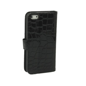 Husa protectie SKY-TEXTURE CROCO pentru iPhone 5 / 5S / 5 SE, cu FLIP orizontal, piele eco - Negru Husa protectie SKY-TEXTURE CROCO pentru iPhone 5 / 5S / 5 SE, cu FLIP orizontal, piele eco - Negru