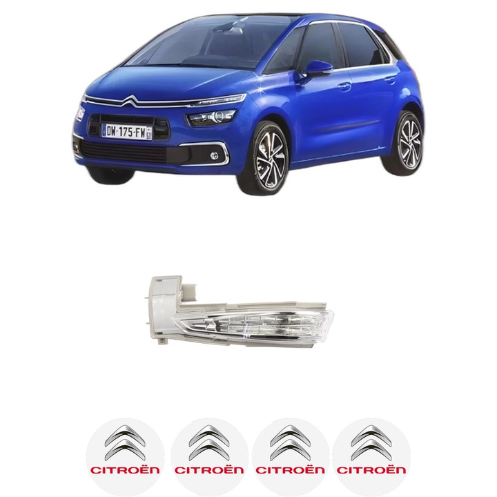 Indicator oglinda Partea Stanga CITROEN C4 SPACETOURER (3D_) din 2018-2019, Auto, Blic, 4 Stickere auto cu CITROEN