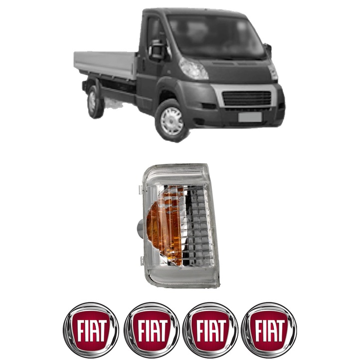 Indicator oglinda Partea Dreapta FIAT DUCATO Platform/Chassis (250_) din 2006-2023, Auto, Blic, 4 Stickere auto cu FIAT