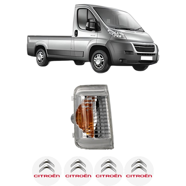 Indicator oglinda Partea Dreapta CITROEN JUMPER II Platform/Chassis din 2006-2023, Auto, Blic, 4 Stickere auto cu CITROEN