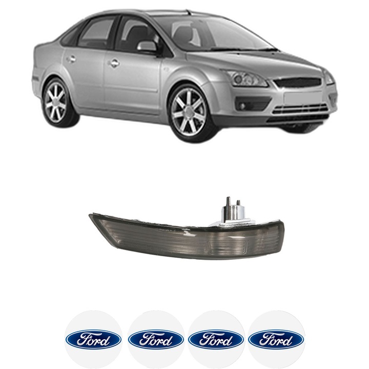 Indicator oglinda Fata Stanga FORD FOCUS II Saloon (DB_, FCH, DH) din 2005-2012, Auto, Blic, 4 Stickere auto cu FORD